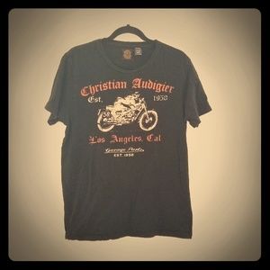 Christian Audigier vintage Cafe motorcycle t shirt